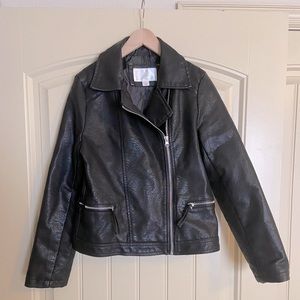 Girl Faux Leather Jacket